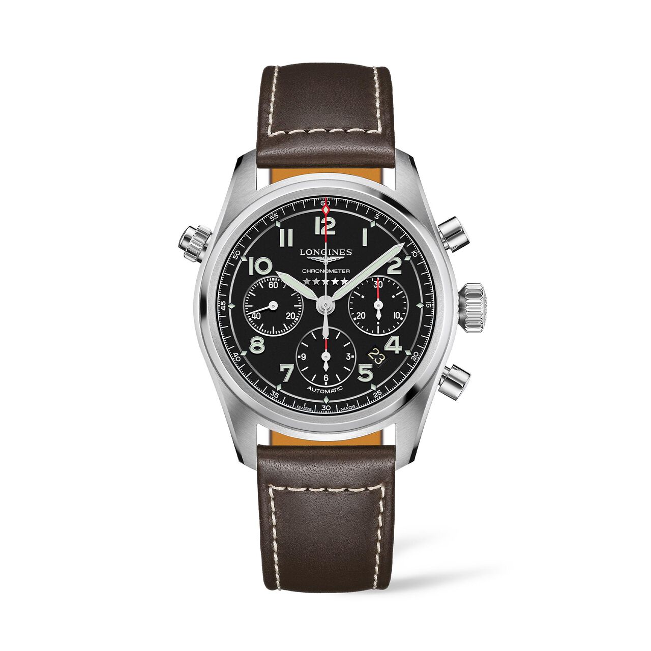 maison birks longines longines spirit chronometer automatic steel 42mm l38204530 image number 0