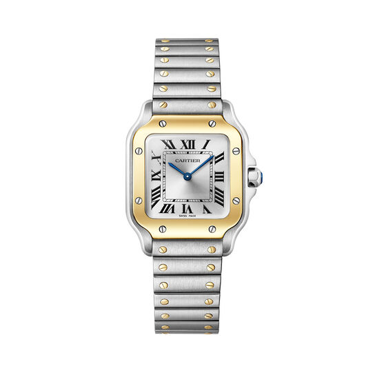 Cartier Santos de Cartier Small Quartz 27 mm Yellow Gold and Stainless Steel W2SA0033 image number 0