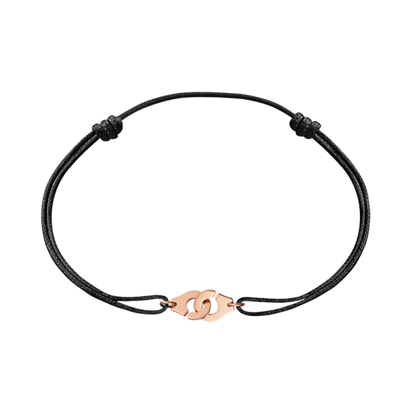 Bracelet cordon Menottes R8 en or rose