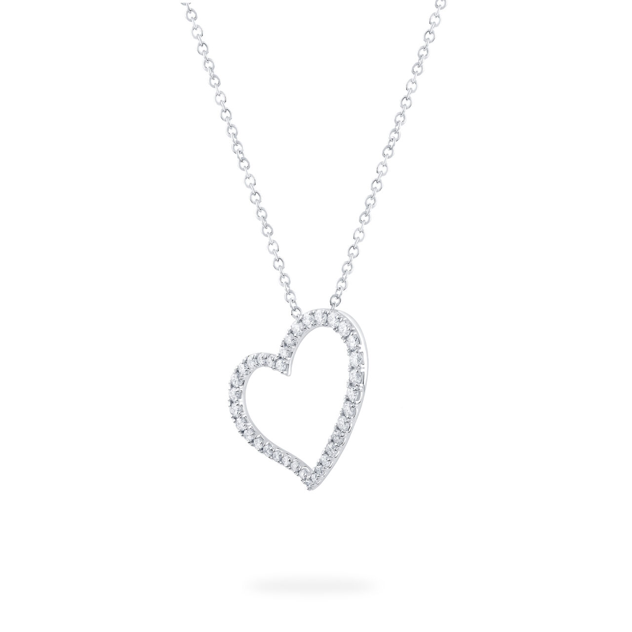 bijoux birks rosee du matin diamond heart pendant image number 2