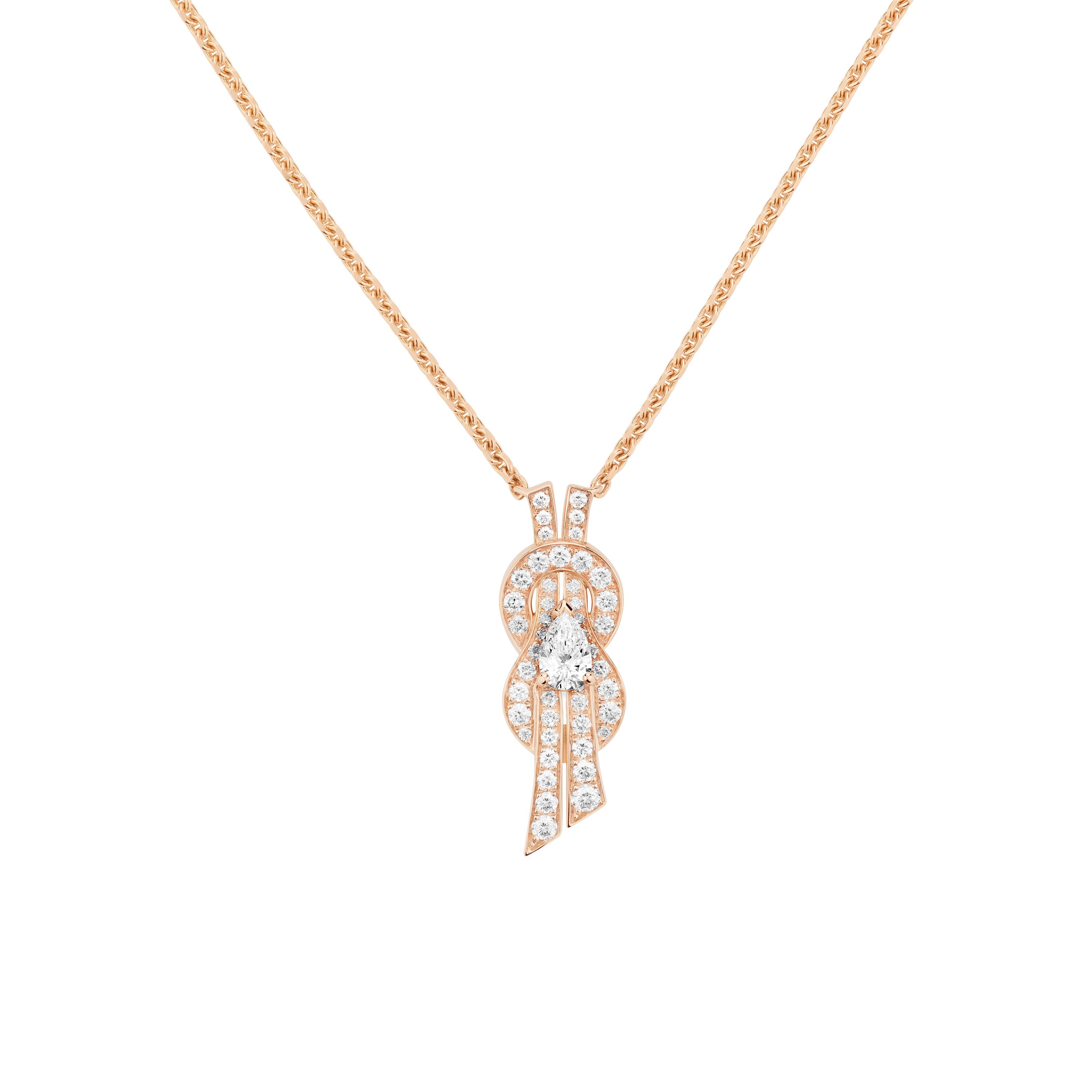Chance Infinie Medium Rose Gold and Diamond Pendant