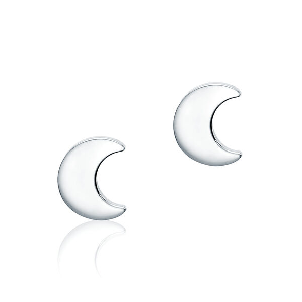 Boucle d’oreille sur clou lune en argent unique pour enfants