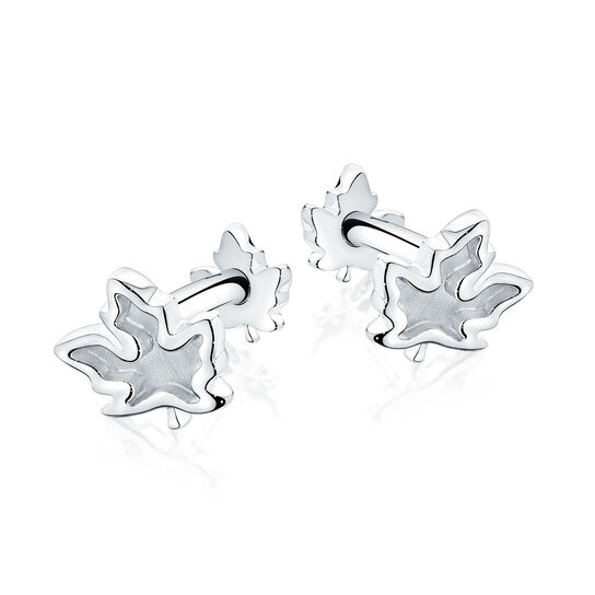 bijoux birks essentials maple leaf cufflinks image number 0