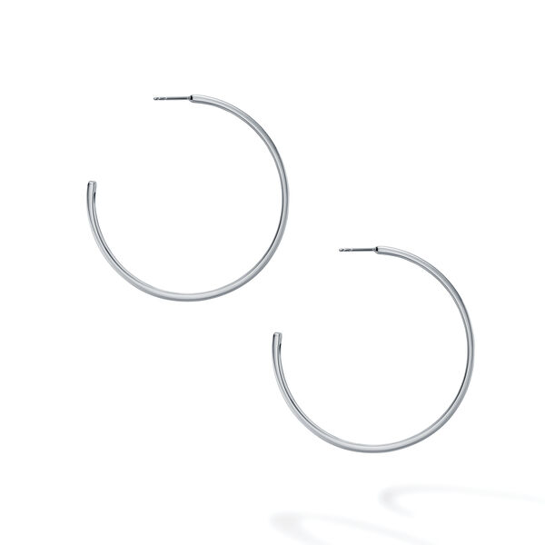 Boucles d'oreilles anneaux audacieuses en argent sterling 50 mm