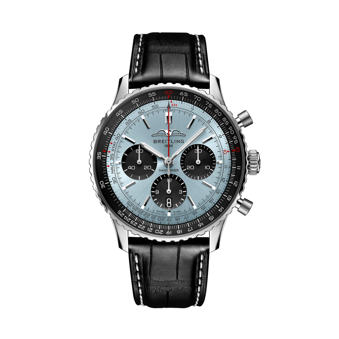 Breitling  Navitimer B01 Chronograph Steel 43 - Ice Blue AB0138241C1P1 Front  image number 0