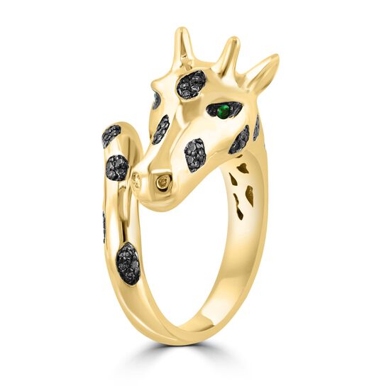 Maison Birks Salon Brown Diamond and Tsavorite Giraffe Ring RG06523TV Angle image number 0