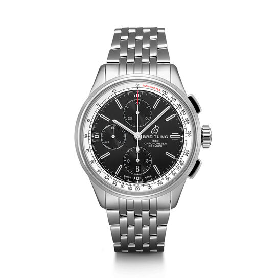 maison birks breitling premier chronograph 42 steel black a13315351b1a1 image number 0