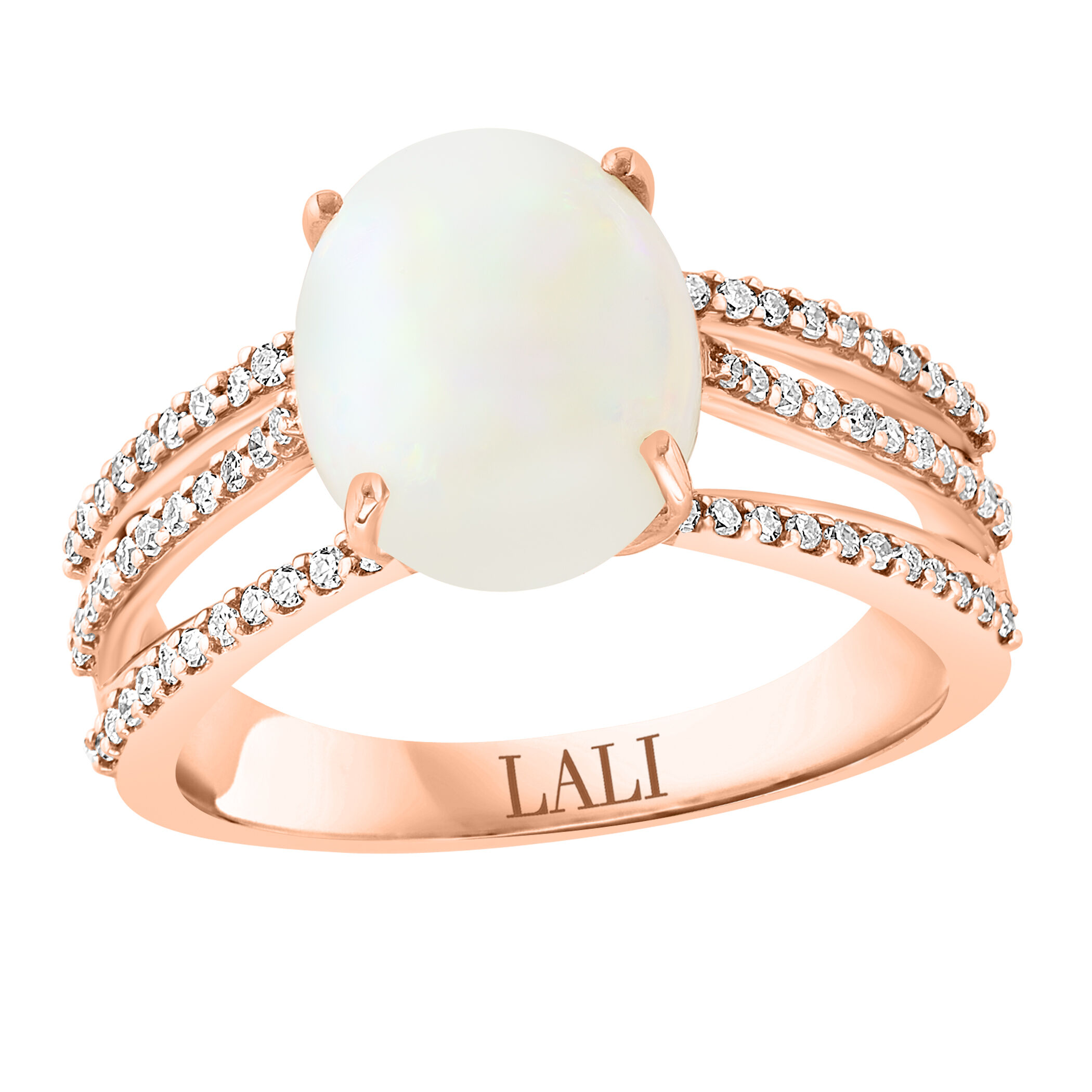 Rose gold split ring discount