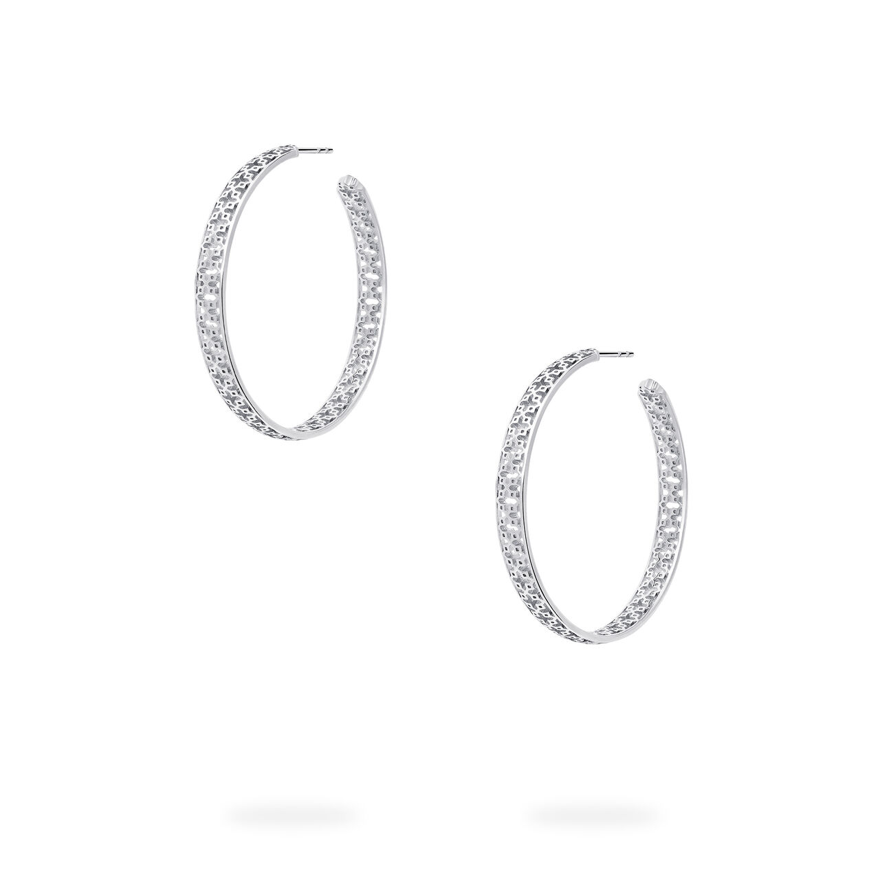 Birks Muse 40 mm Silver Hoop Earrings image number 0