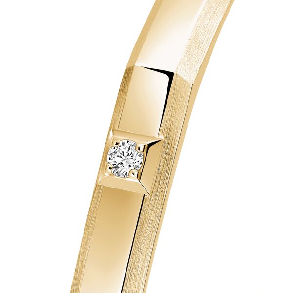 Moderniste Yellow Gold and Diamond Bangle