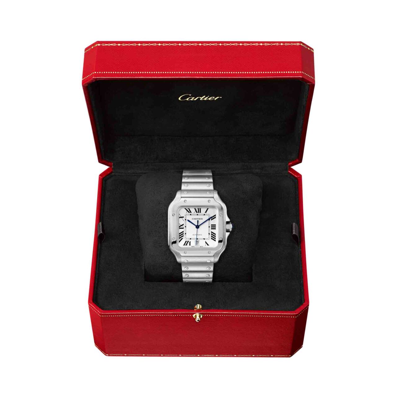 santos cartier large automatic 39 steel wssa0018 box image number 4