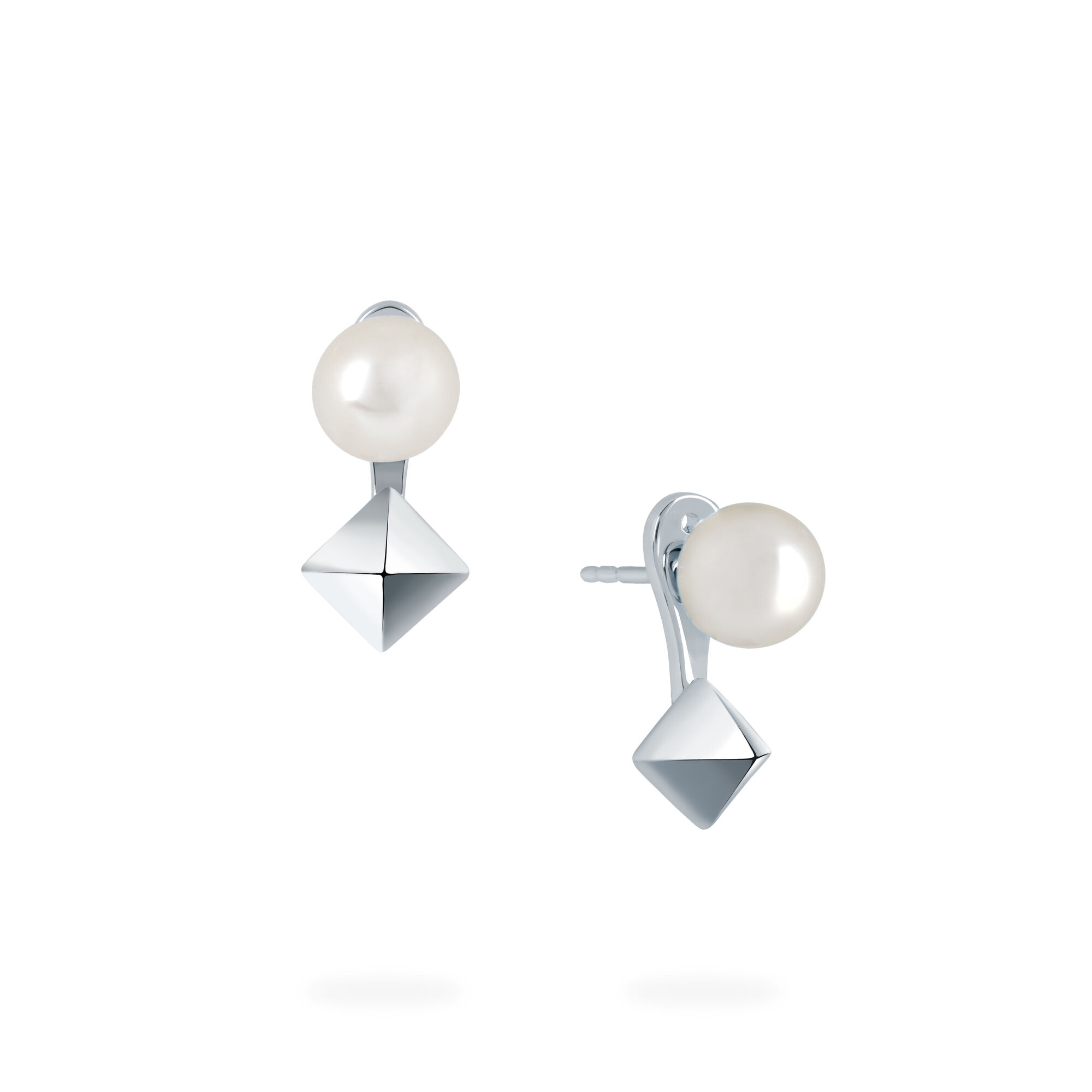 Pearl earring jackets for diamond studs new arrivals