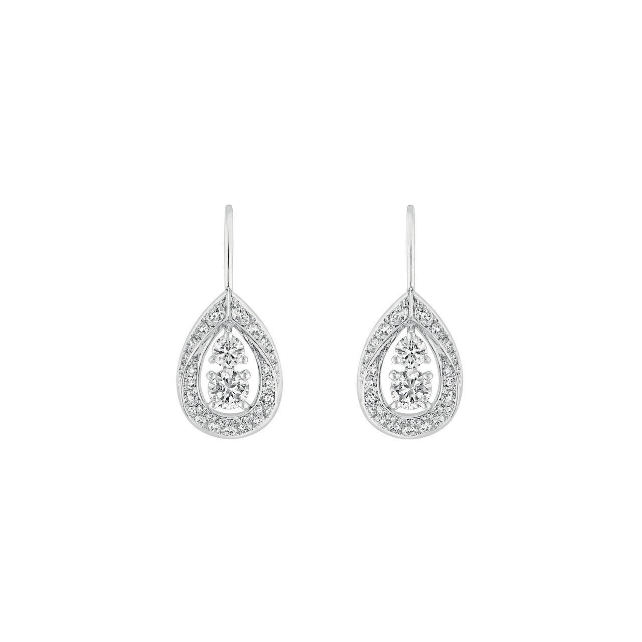 packet Encourage swing Boucles d'oreille Joséphine Rondes de nuit en or blanc et diamants | Chaumet