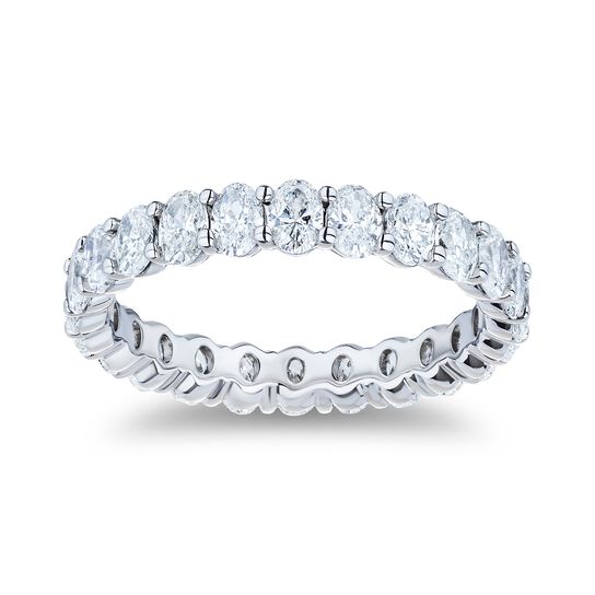 Platinum 2.16ct Oval Cut Eternity Band image number 0