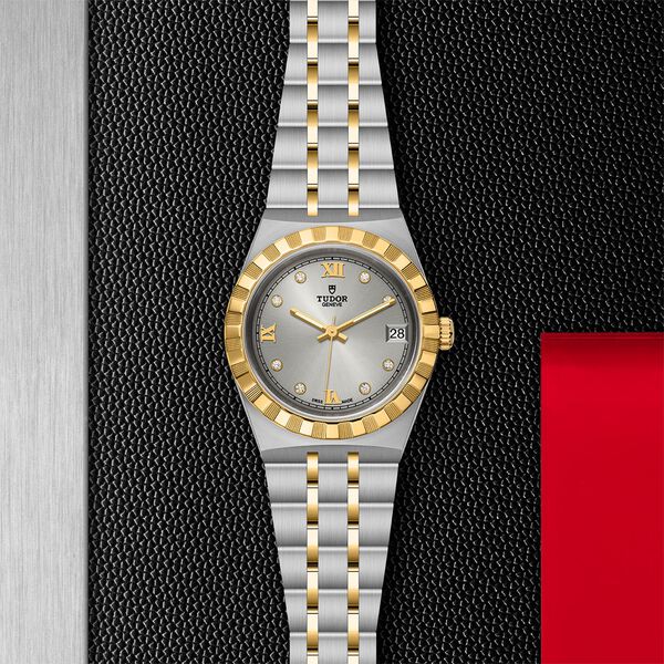 TUDOR Royal Automatic 34 mm Yellow Gold, Stainless Steel and Diamond