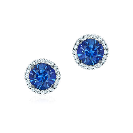 bijoux birks rosee du matin sapphire earrings with diamonds image number 0