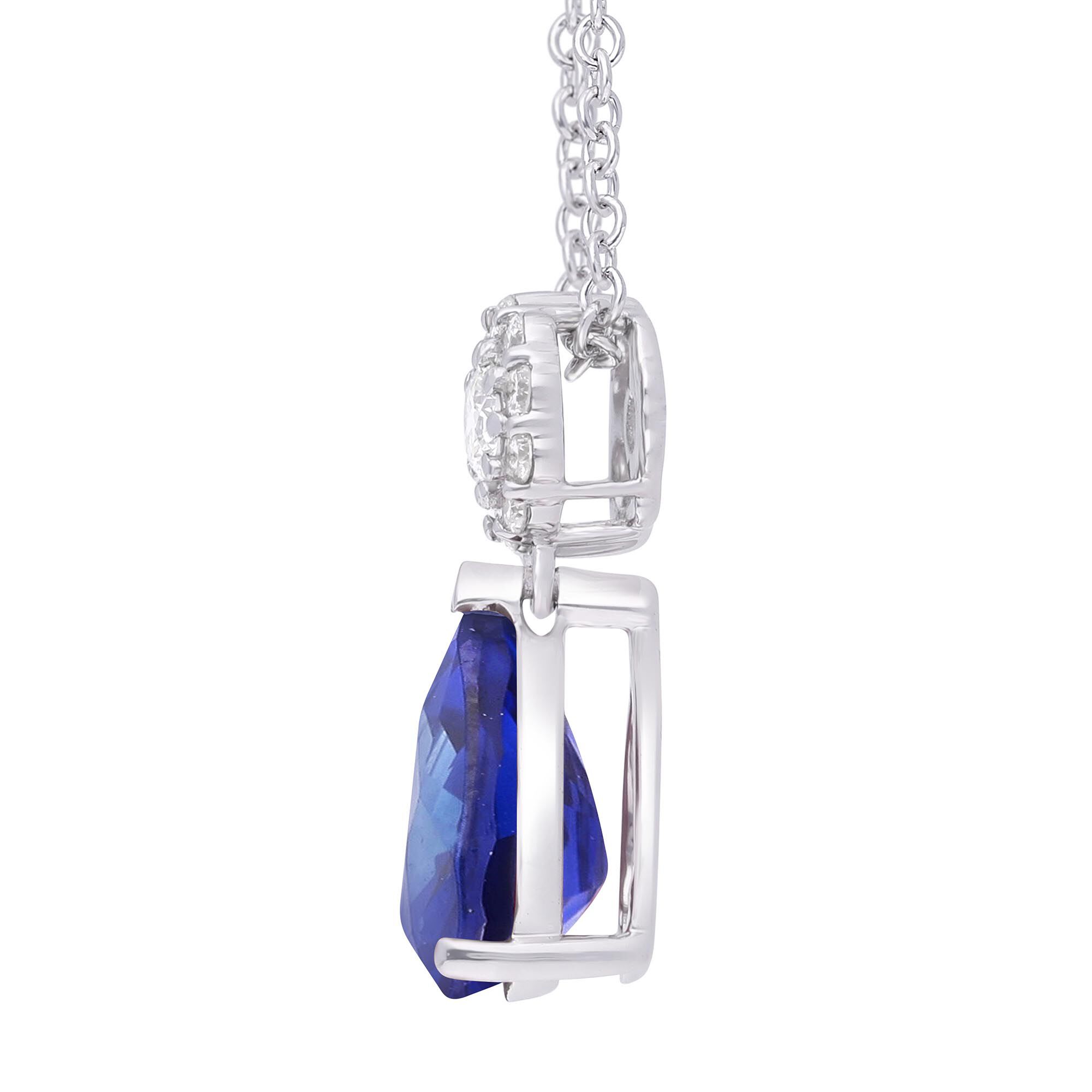Blue sapphire teardrop pendant shop