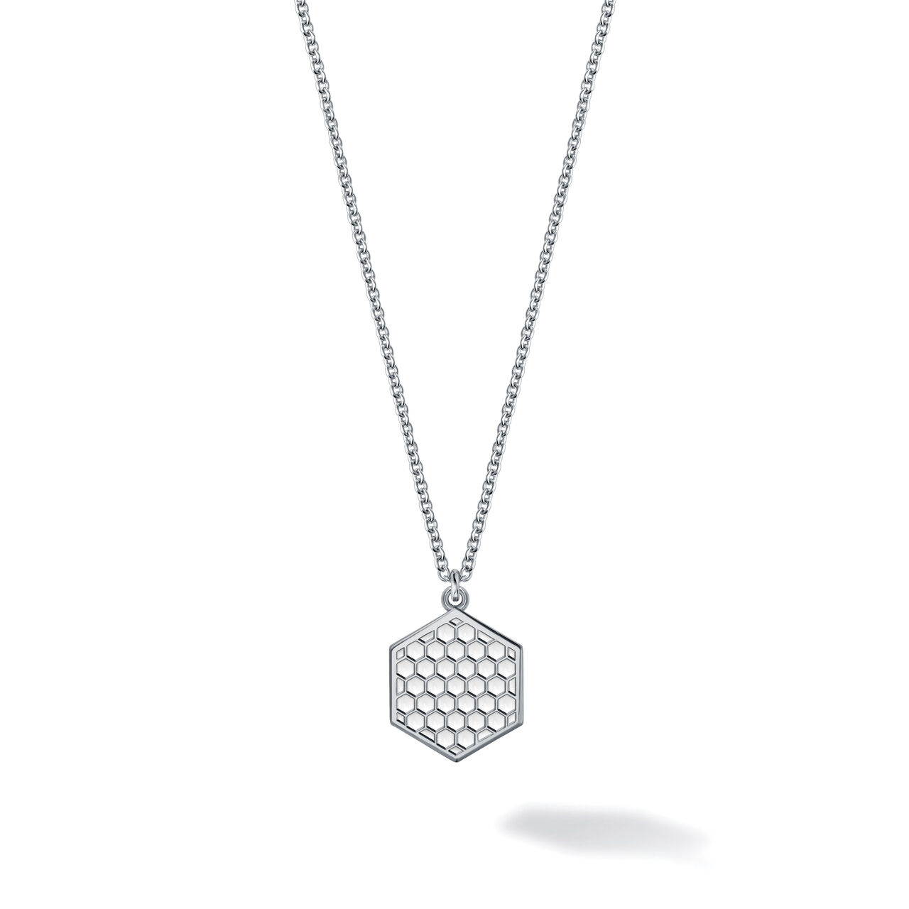 Bijoux Birks Bee Chic White Enamel And Sterling Silver Hexagon Medallion image number 0