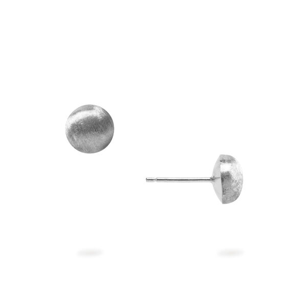 Africa Small White Gold Stud Earrings