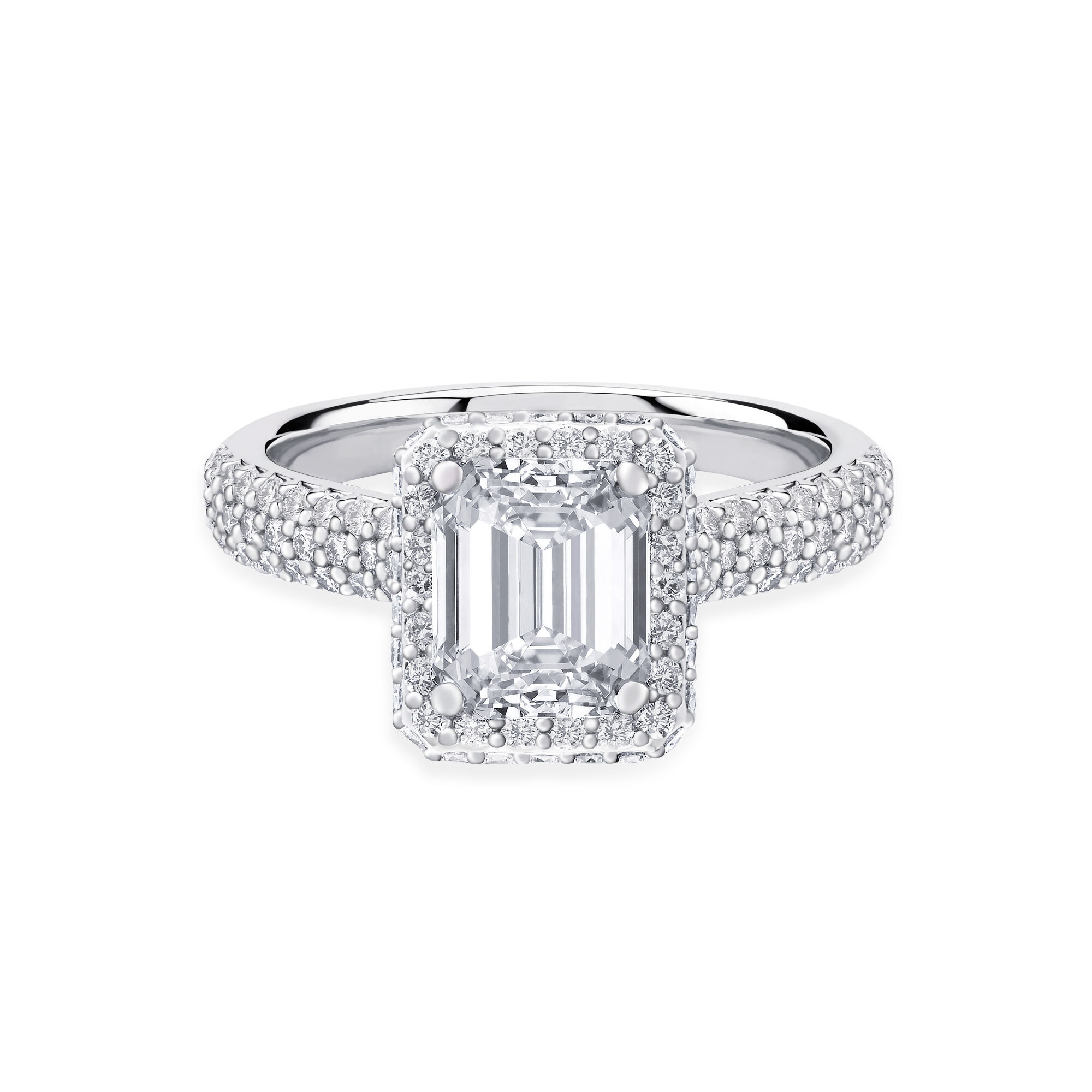 Single emerald cut engagement rings online