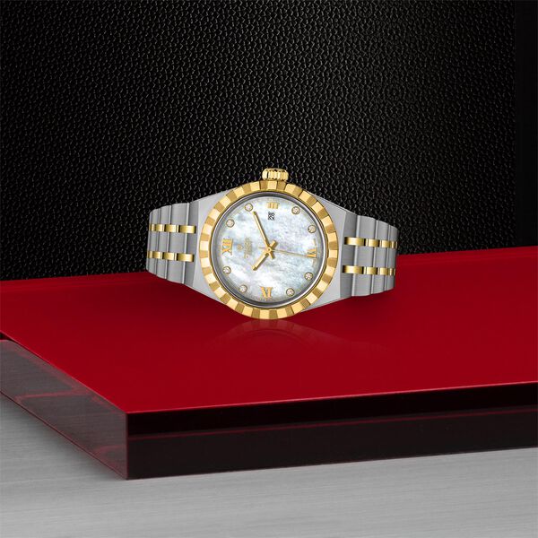 TUDOR Royal Automatic 28 mm Yellow Gold, Stainless Steel and Diamond