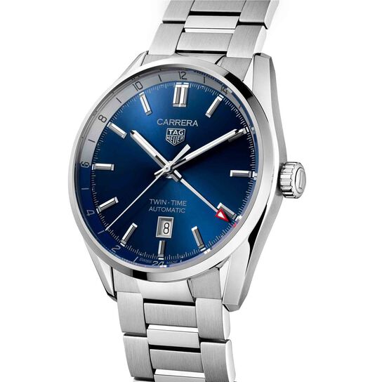 tag heuer carrera automatic twin time steel 41 mm wbn201a.ba0640 side image number 1