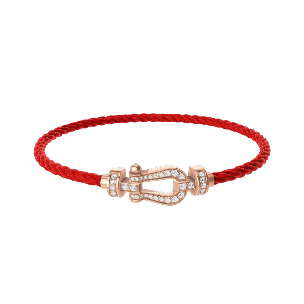 Force 10 Medium Rose Gold and Diamond Pav&eacute; Cable Bracelet image number 0