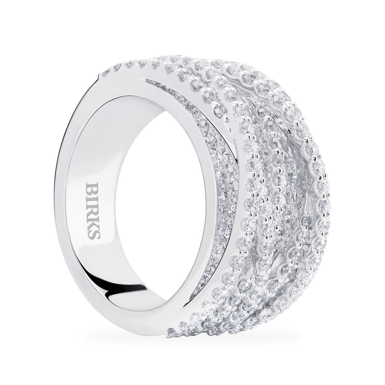 Birks RosÃ©e du Matin Large Diamond White Gold Ring image number 2