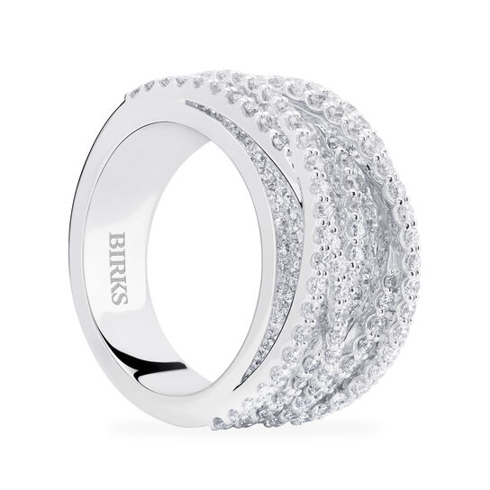 Birks RosÃ©e du Matin Large Diamond White Gold Ring image number 2