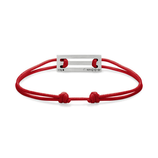 Le Gramme 2,5g Silver Red Cord Bracelet CARPOCRO071_2.5 Front image number 1