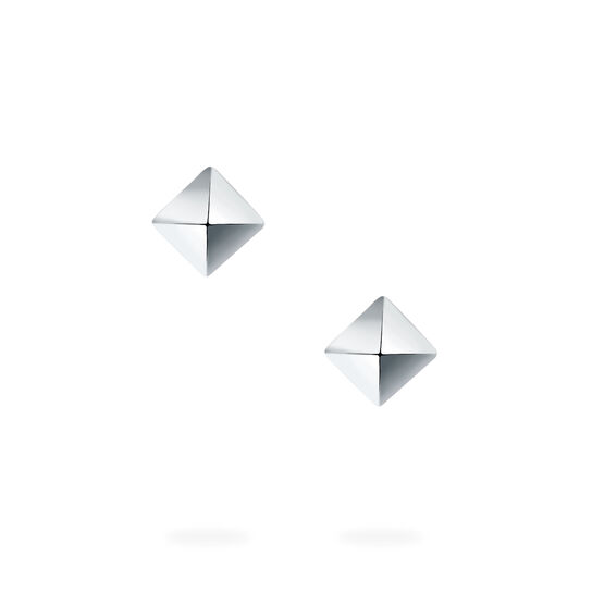 bijoux birks rock pearl silver solitaire stud earrings image number 2
