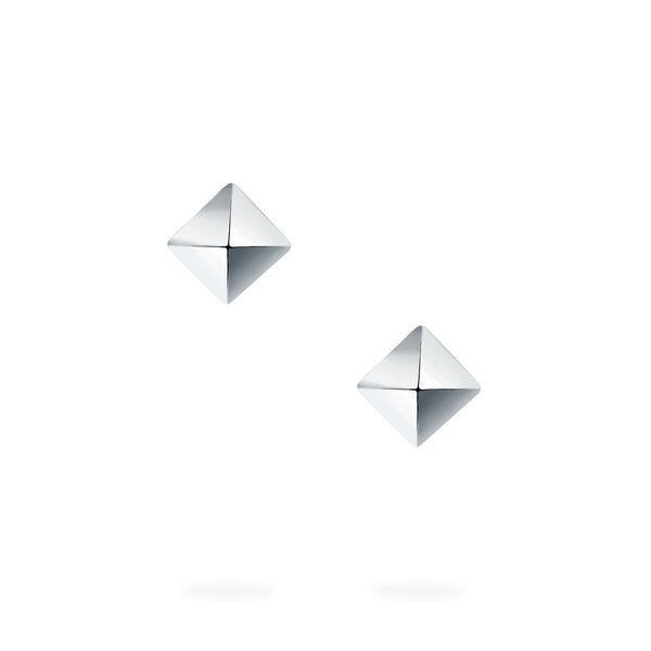Silver Solitaire Stud Earrings