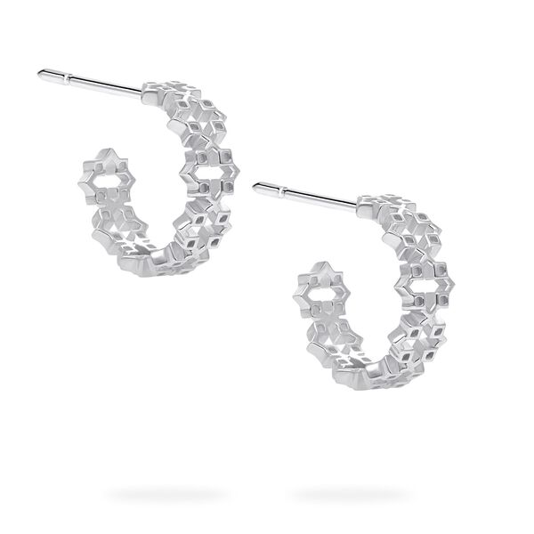 Sterling Silver Muse 15 mm Hoop Earrings