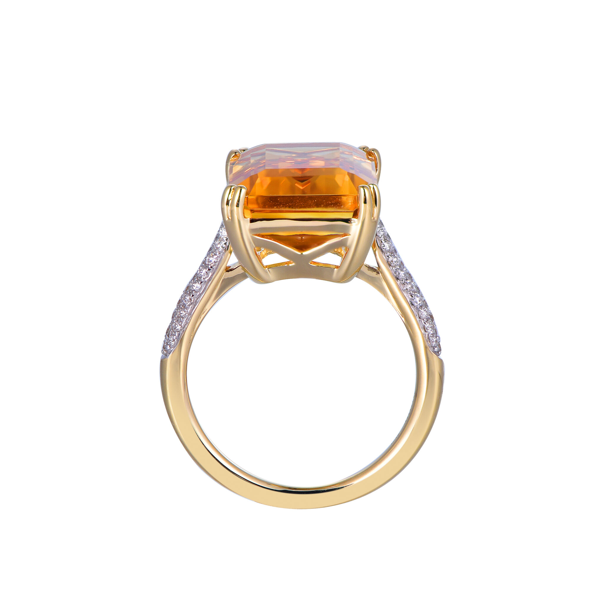 Citrine Ring in Yellow Gold