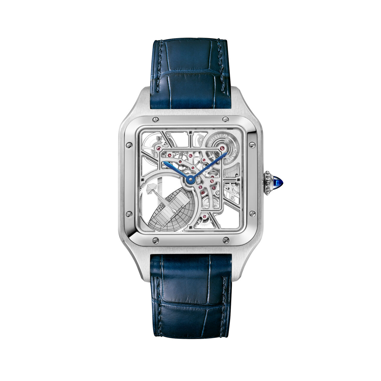 Santos Dumont Large Automatic Skelleton 43 X 31 mm Stainless Steel image number 2