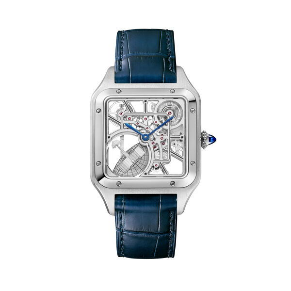 Santos Dumont Large Automatic Skelleton 43 X 31 mm Stainless Steel