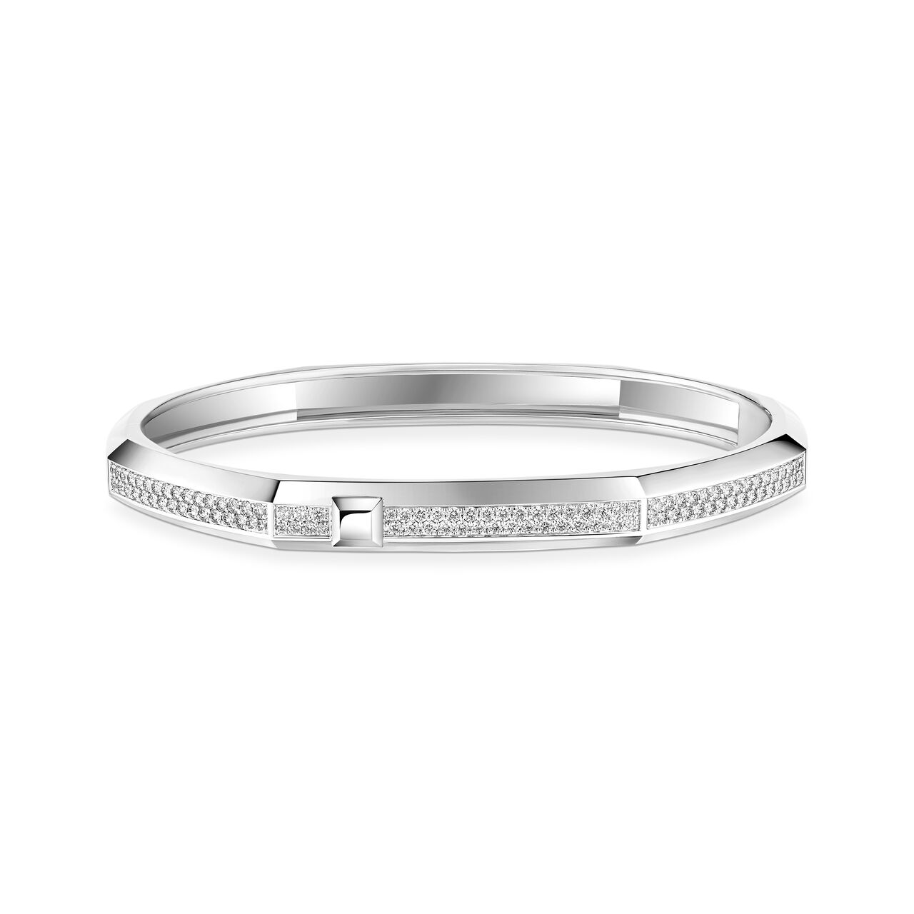 Messika Moderniste White Gold and Diamond Bangle image number 0