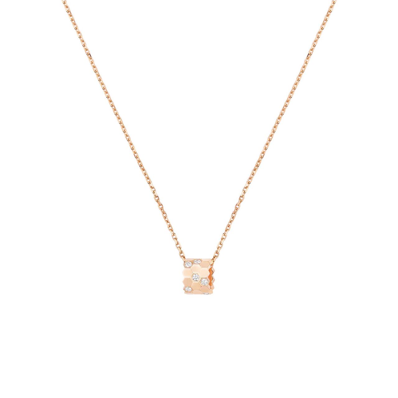 chaumet bee my love rose gold diamond necklace 85156 front image number 0