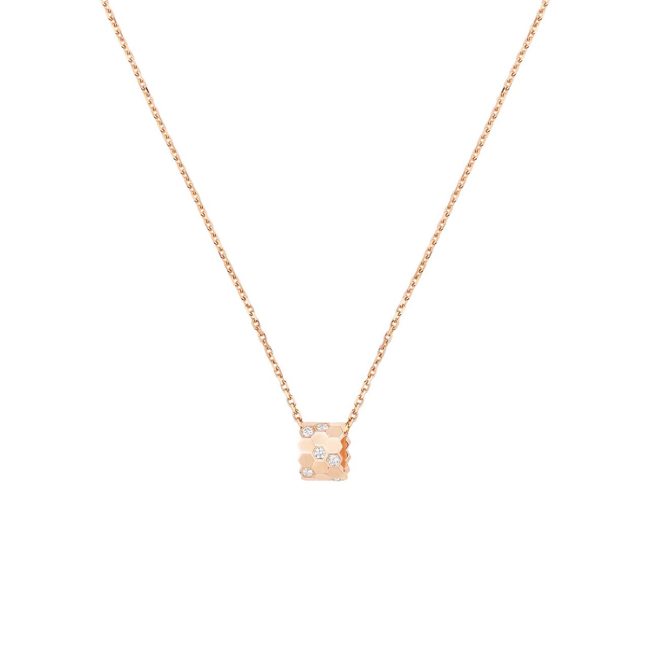 chaumet bee my love rose gold diamond necklace 85156 front image number 0