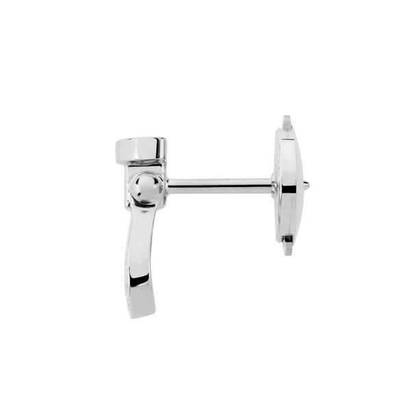 Force 10 Small White Gold and Diamond Pavé Stud Earring