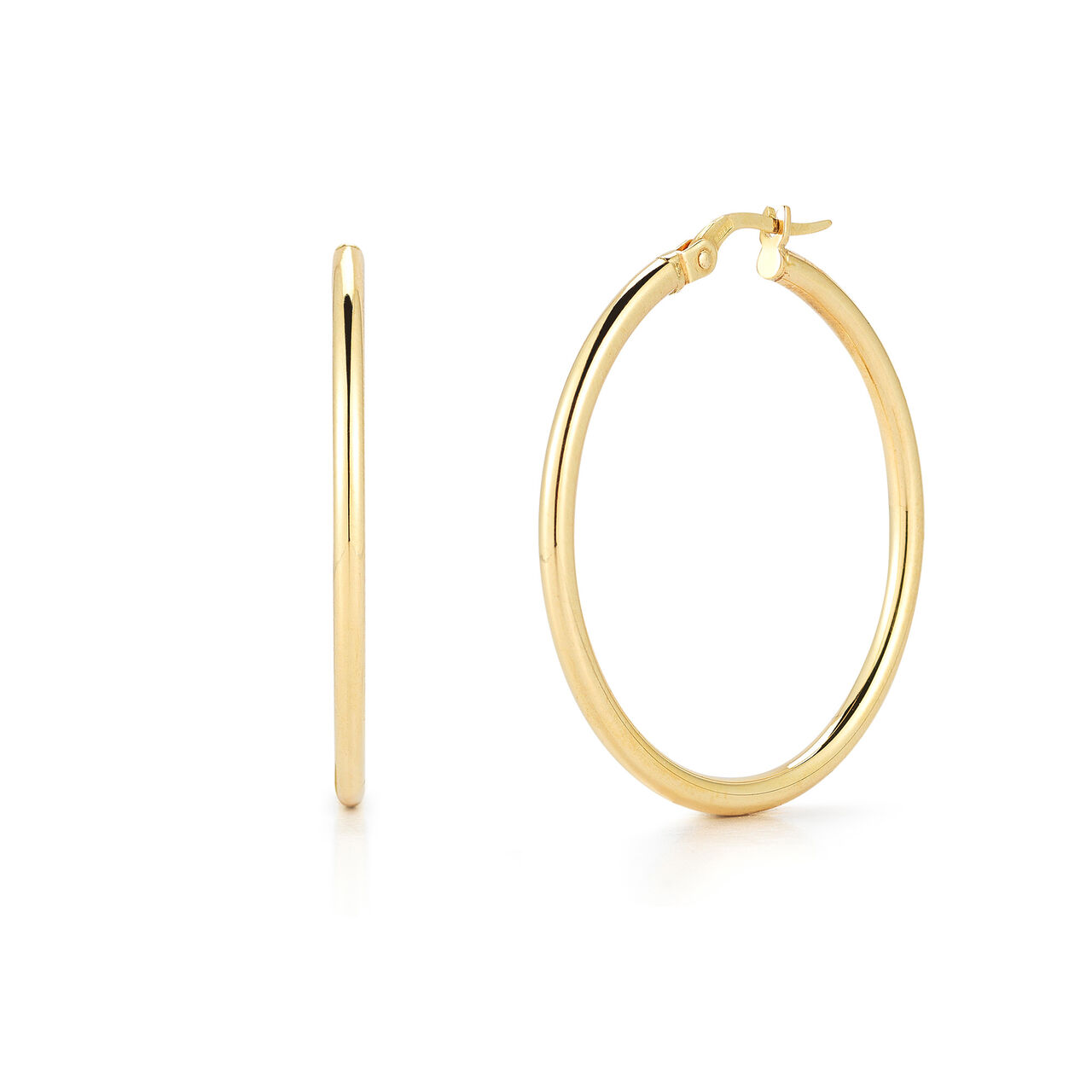 Roberto-Coin-Basic-Yellow-Gold-Hoops-Earrings-556024AYER00 image number 0