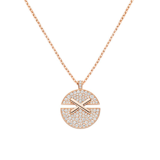 Chaumet Jeux De Liens Harmony Medium Rose Gold and Diamond Pavé Pendant image number 0