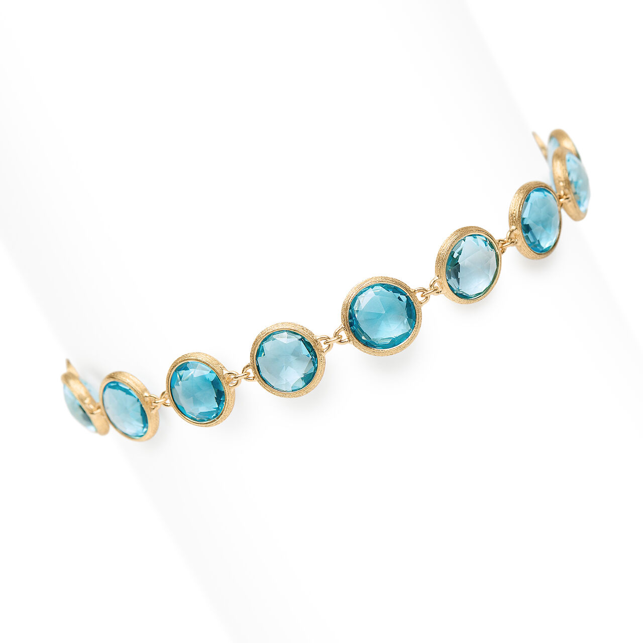 Marco Bicego Jaipur Colour Yellow Gold and Blue Topaz Bracelet BB2975 TP01 Y 02 image number 2