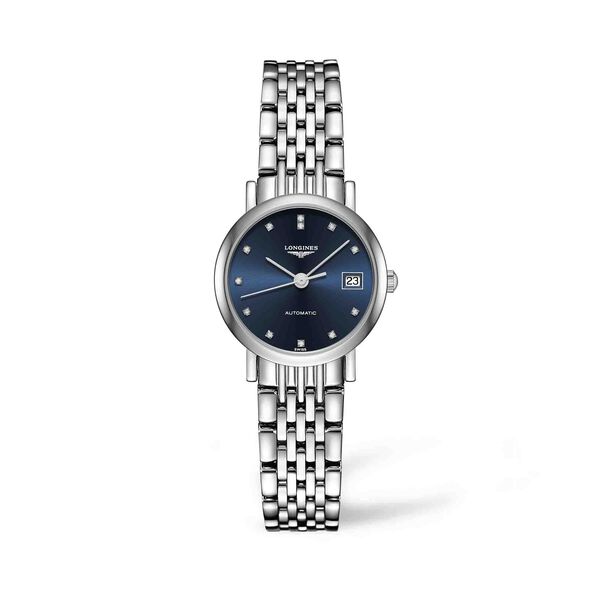 The Longines Elegant Collection 25 mm automatique en acier inoxydable et diamants