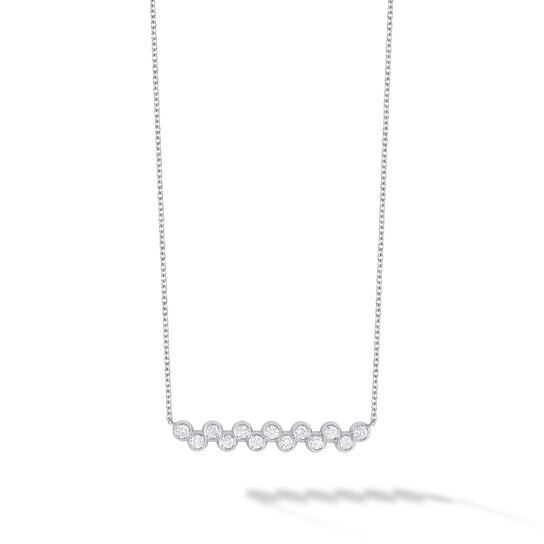 bijoux birks iconic white gold and diamond splash bar necklace image number 0