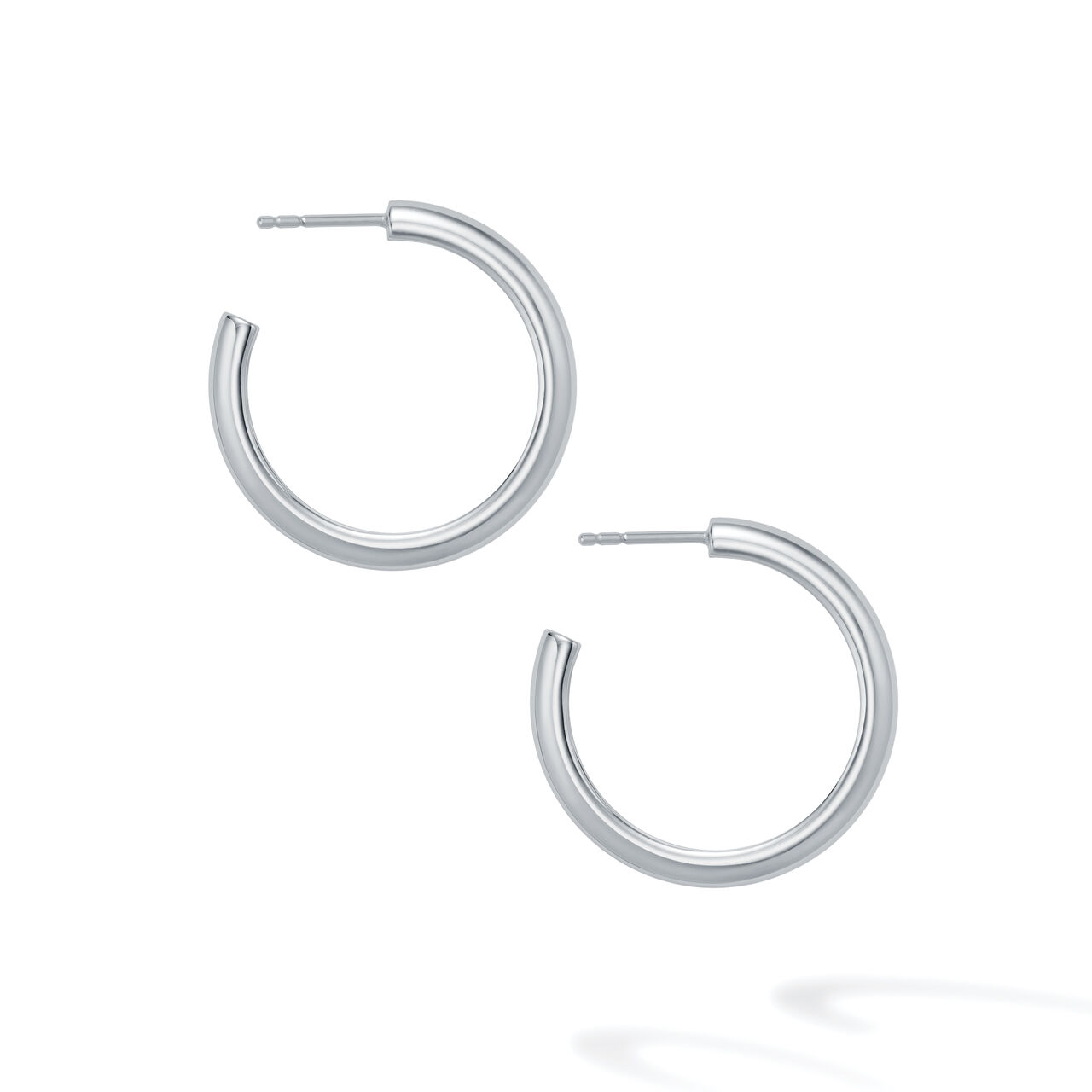 bijoux birks essentials 20mm sterling silver hoop earrings image number 2