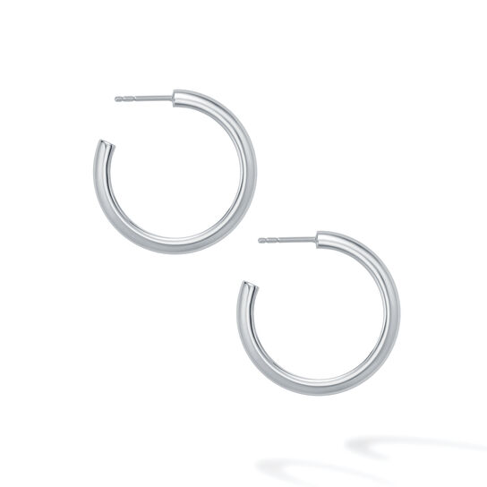 bijoux birks essentials 20mm sterling silver hoop earrings image number 2