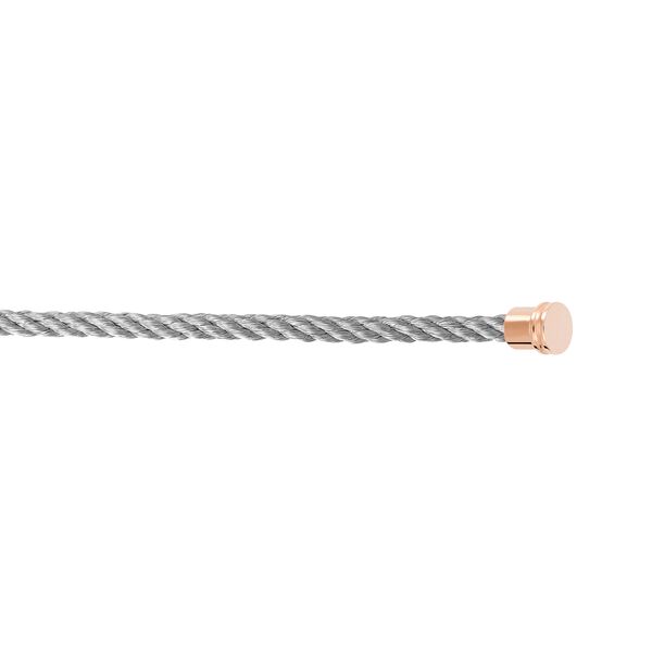Cable en acier inoxydable plaqué or rose, modèle moyen
