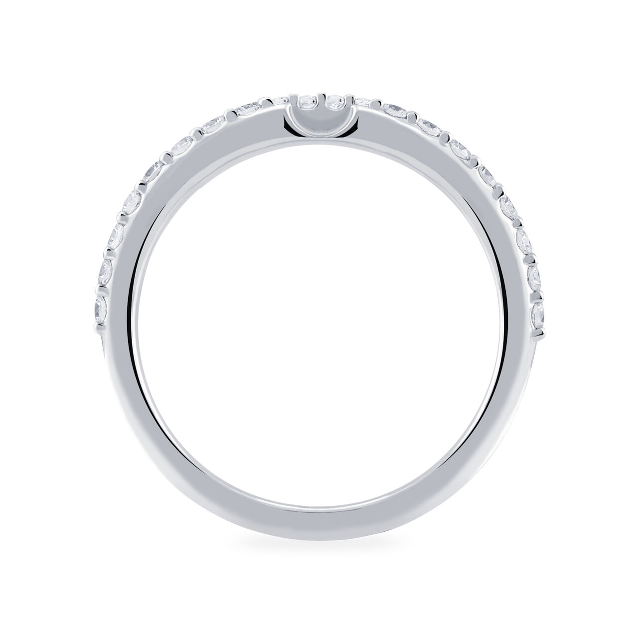 bijoux birks 1879 white gold and 0 26ct diamond wedding band image number 1
