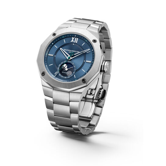 Baume & Mercier M0A10682 Riviera Automatic Moonphase 43 mm Stainless Steel Side 1 image number 2